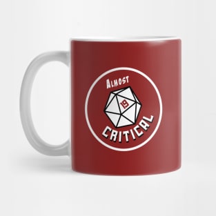 Almost Critical - Full Color Round Logo on Red Mug